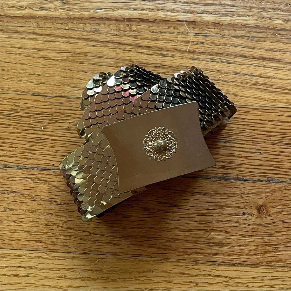 Vintage gold scale belt